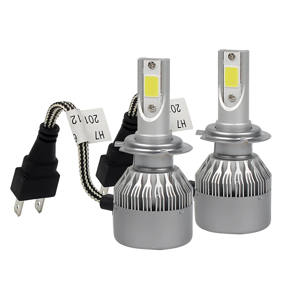

2pcs C9 H7 LED Car Headlight Head Lamp Fog Light Daytime running light Light Source 6000K Car-styling 60W/set DRL