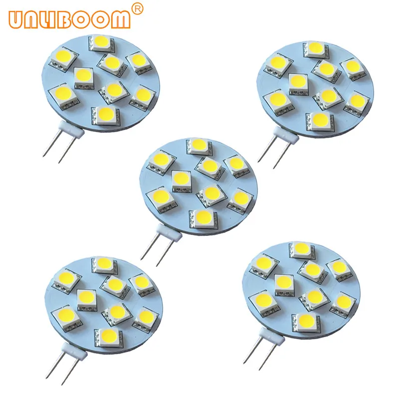 5 шт./лот 1 W 9 SMD 5050 G4 LED AC/DC 12V 24V DC белый 6000K Светодиодная лампа для лодки|led ac|g4 ledsmd g4 |