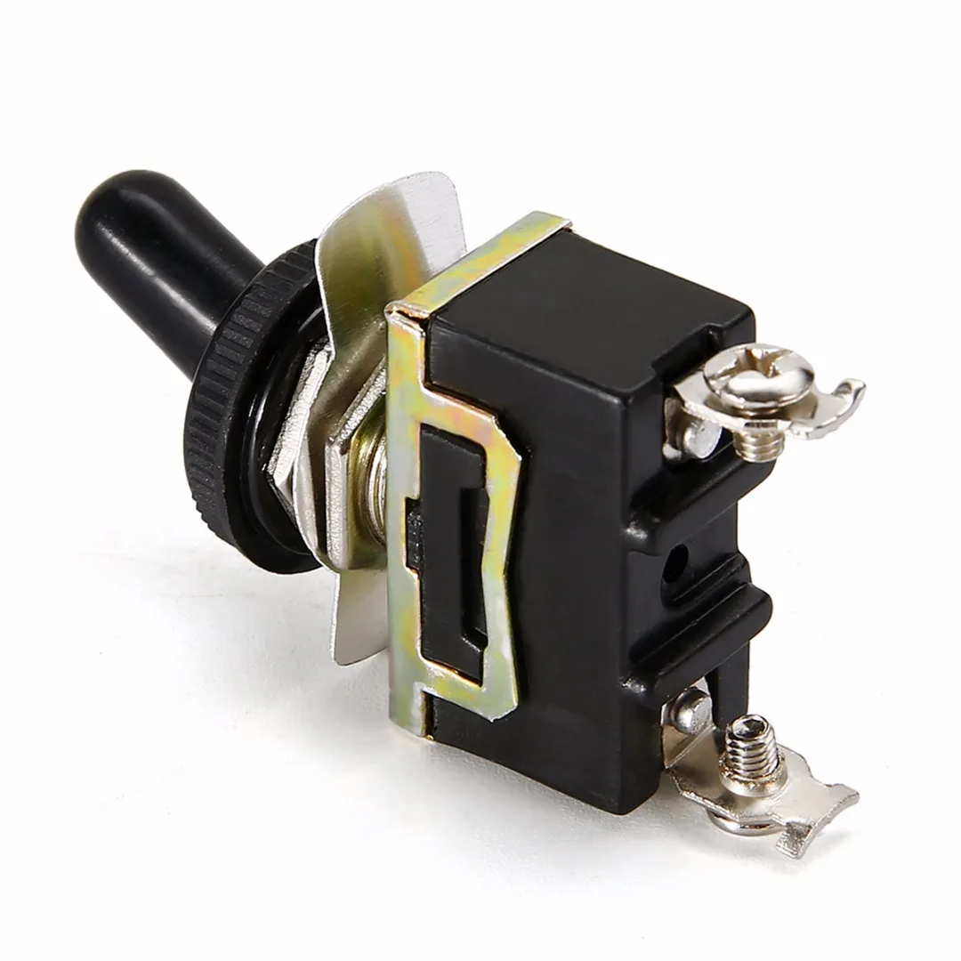 

1pc 2-positions Heavy Duty On Off Small SPST Toggle Switch Miniature with Waterproof Cover 12V