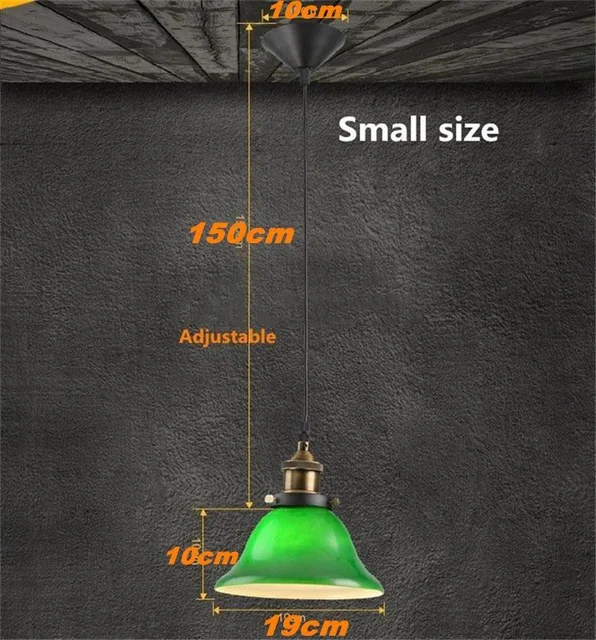 Post modern lamps Pendant Lights Emerald Green Glass Edison Pendant