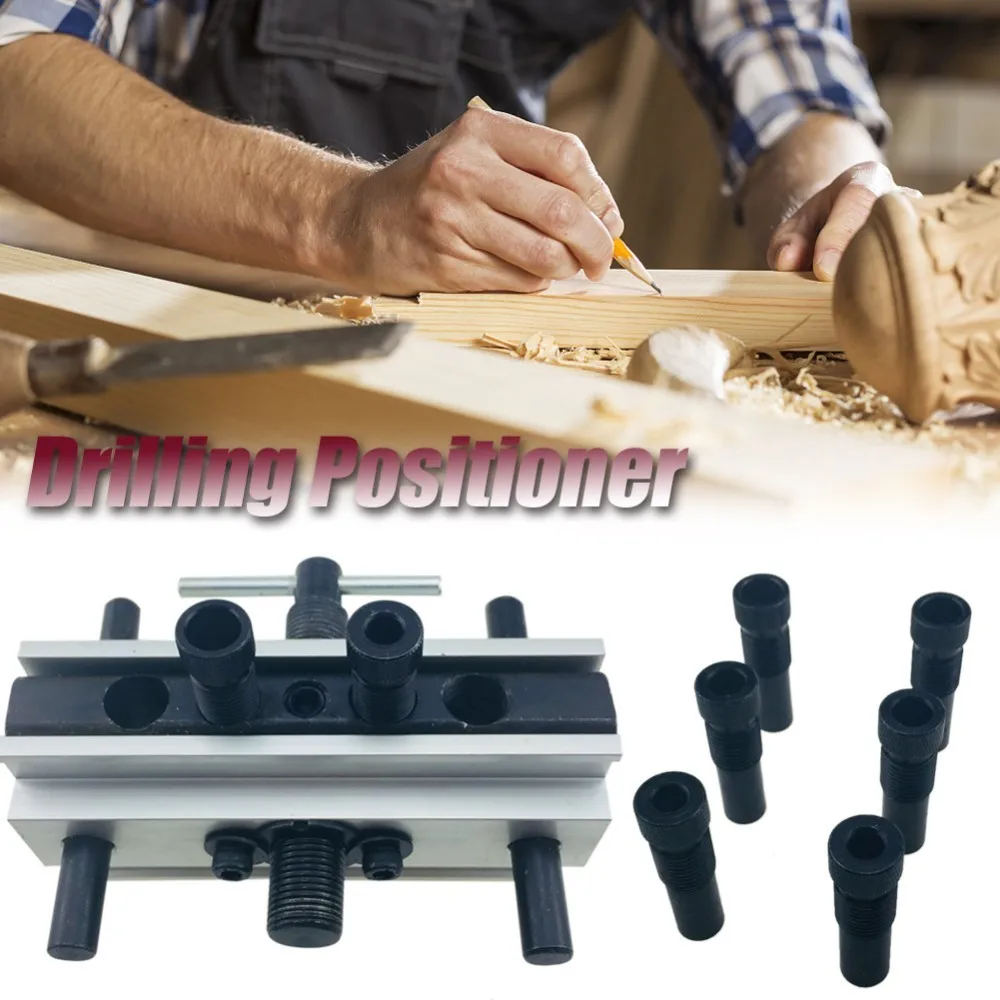 

50mm Round Wood Dowel Drilling Positioner Woodworking Tool Doweling Holes Vertical Clamping Tool Drill Sleeve
