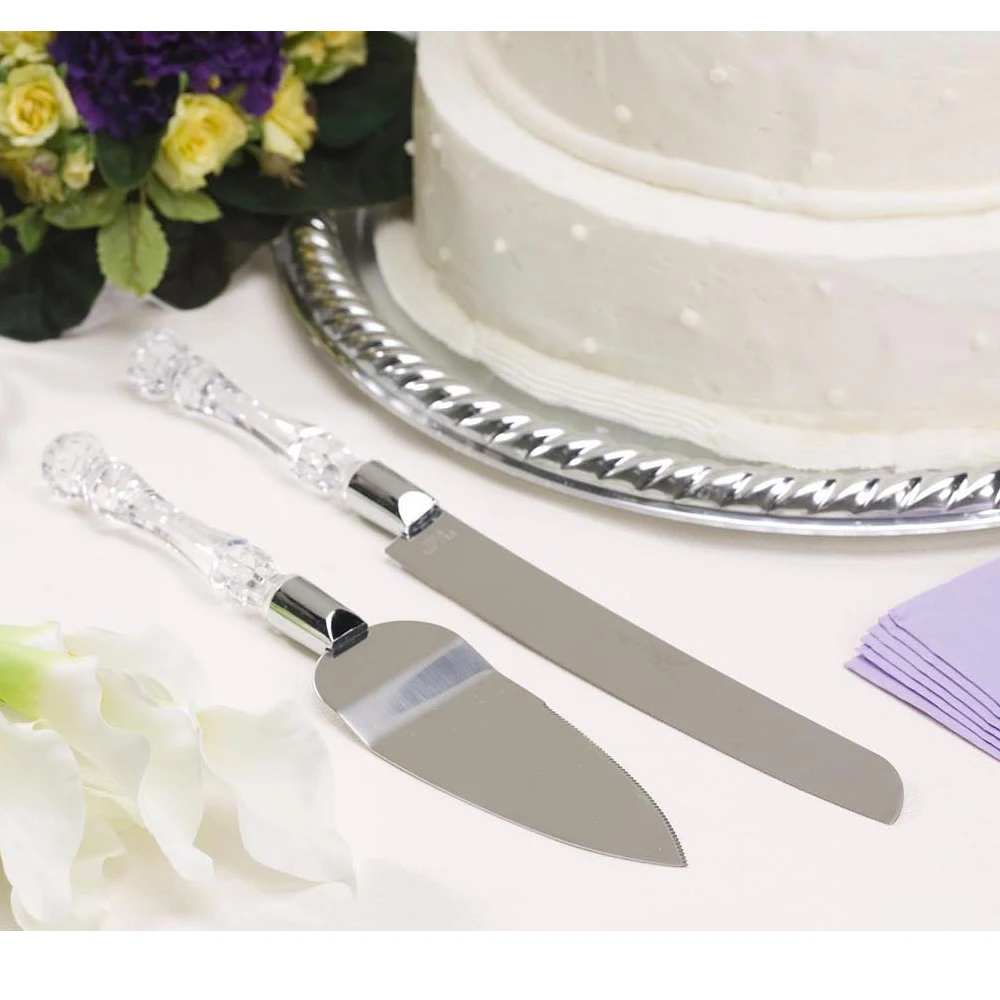 2 шт. Свадебный резиновый нож для торта лезвие сервер Сервировочный набор заказной торт нож Лопата подарок на день рождения украшение