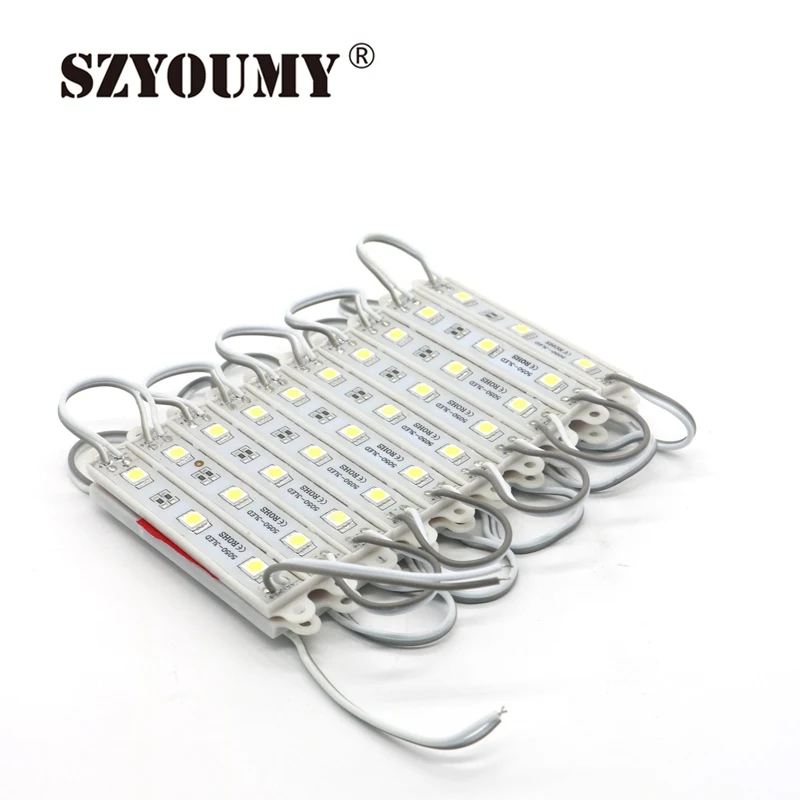 SZYOUMY 1000 шт. 5050 SMD 3 светодиодный s светодиодный модуль белый/теплый белый/красный/зеленый/синий водонепроницаемый реклама лампа DC 12 В оптовая