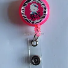 Выдвижной ID бейдж катушка с зажимом для ремня милый hello kitty медсестры ID катушка 10 шт./лот