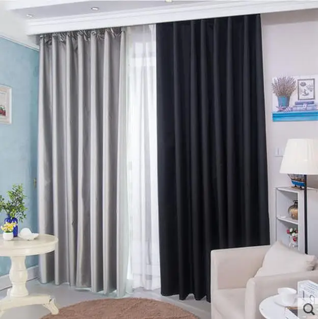 

Free shipping silver black shading cloth curtain shade all insulation sunscreen wind finished curtain cloth