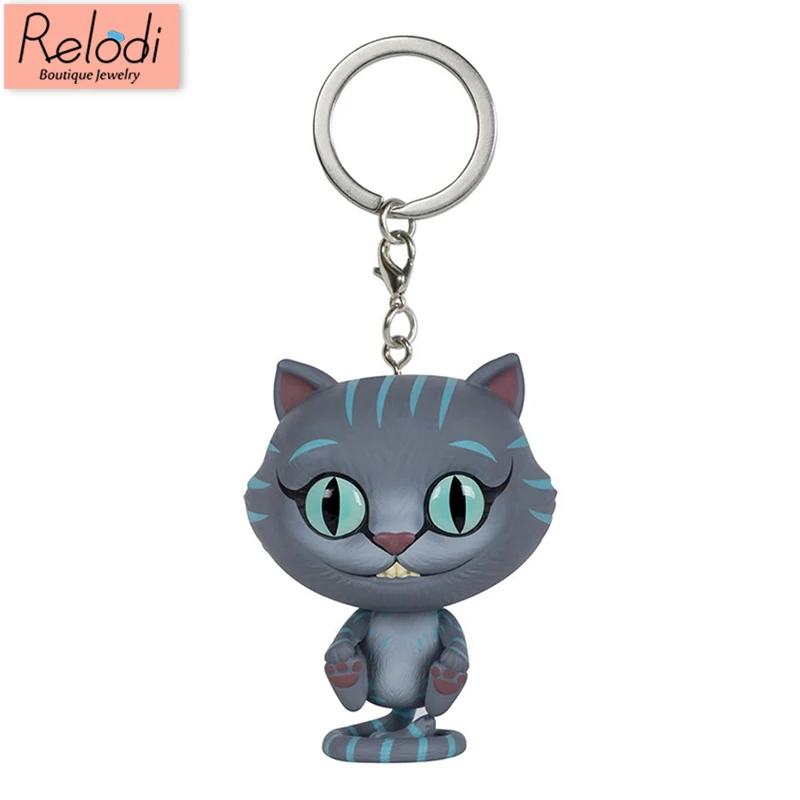 

Cute Keychain Movie Alice in Wonderland Chessur Key Protector Cute Cat Key Chain key Ring Bag Pendant SP1879