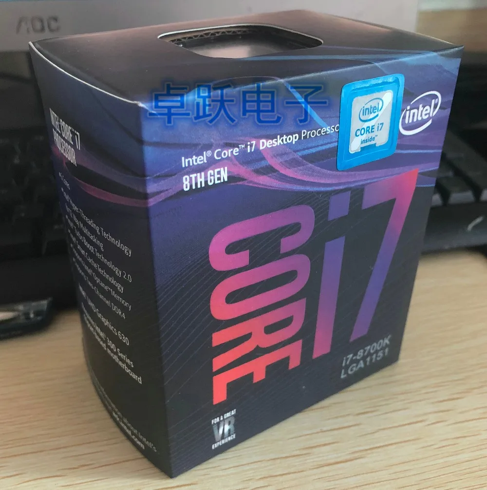 Процессор Intel Core 8 series процессор I7 8700K I7-8700K в штучной упаковке процессор+ вентилятор LGA 1151-land FC-LGA 14 шестиядерный процессор