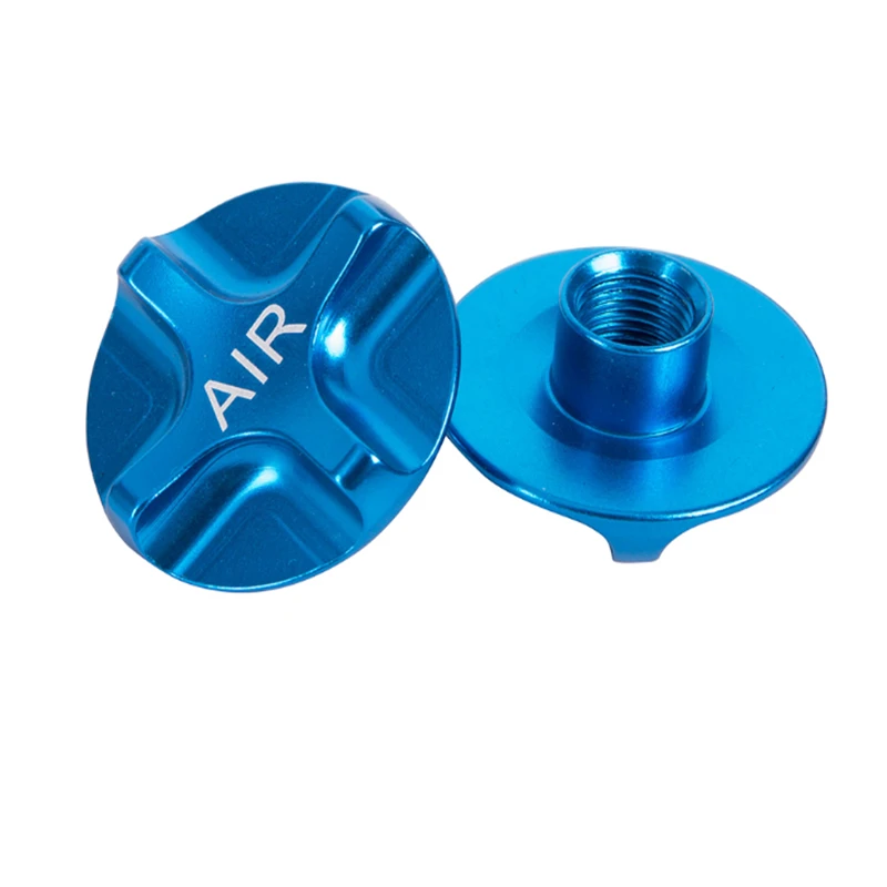 

1pair ZTTO CNC Mountain Bike Air Gas Fork Value Cover MTB Front Fork Cap Protector Bicycle Parts Gold Blue