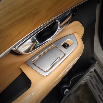 

Interior Window Lift Adjusting Cover Trim ABS Matte 6pcs For Volvo XC90 2nd Gen 2015-2018 car styling Left hand drive only
