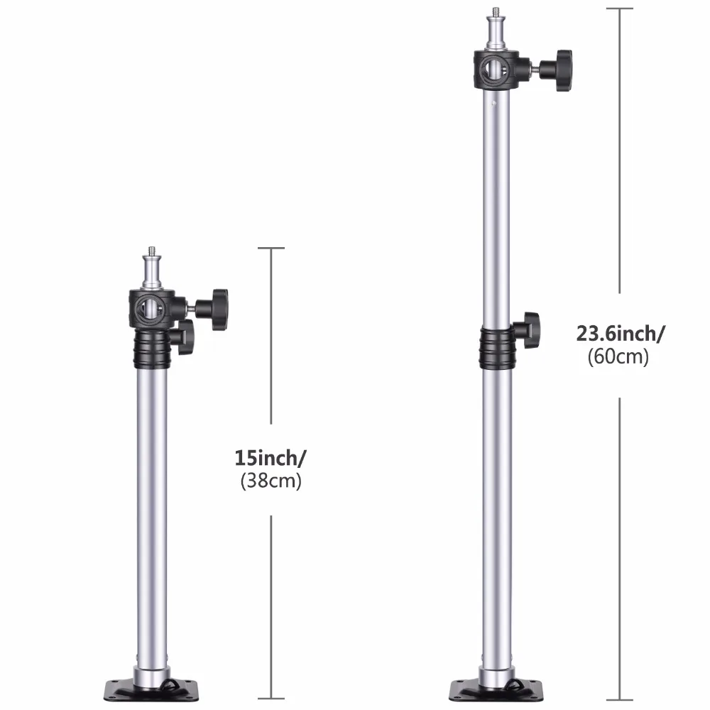 Кронштейн для крепления на стену Neewer 15-23,6 дюймов/38-60 см регулируемая длина с универсальным адаптером от 1/4 до 3/8 дюймов