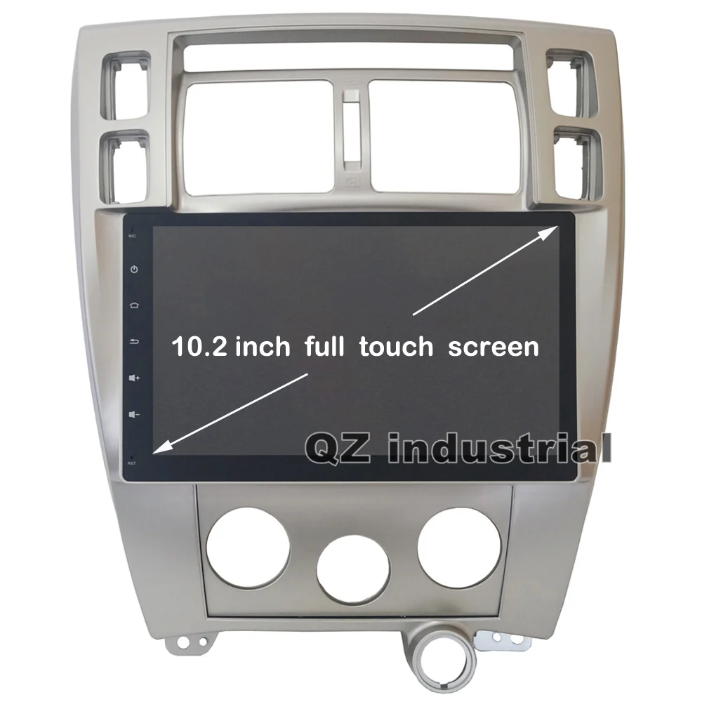 Sale QZ industrial HD 10.2" Android 8.1 T3 2G 16G Car DVD player for Hyundai Tucson AT MT with 3G 4G WIFI GPS SWC BT Navi RDS Radio 3