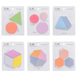 Креативные геометрические формы цветные заметки для сообщений клейкие стикеры для заметок блокнот для заметок школьные офисные