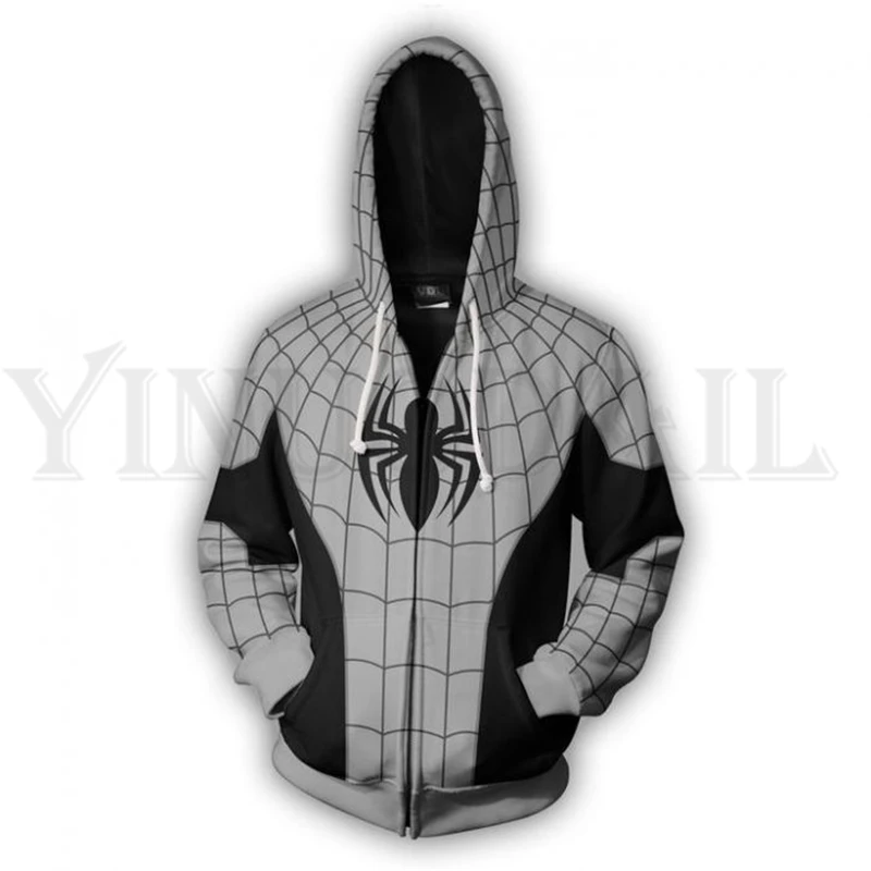 

Men and Women Zip Up Hoodies Spiderman 3d Print Hooded Jacket Mravel 4 Movie Superheroes Sweatshirt Costume Harajuku Streetwear