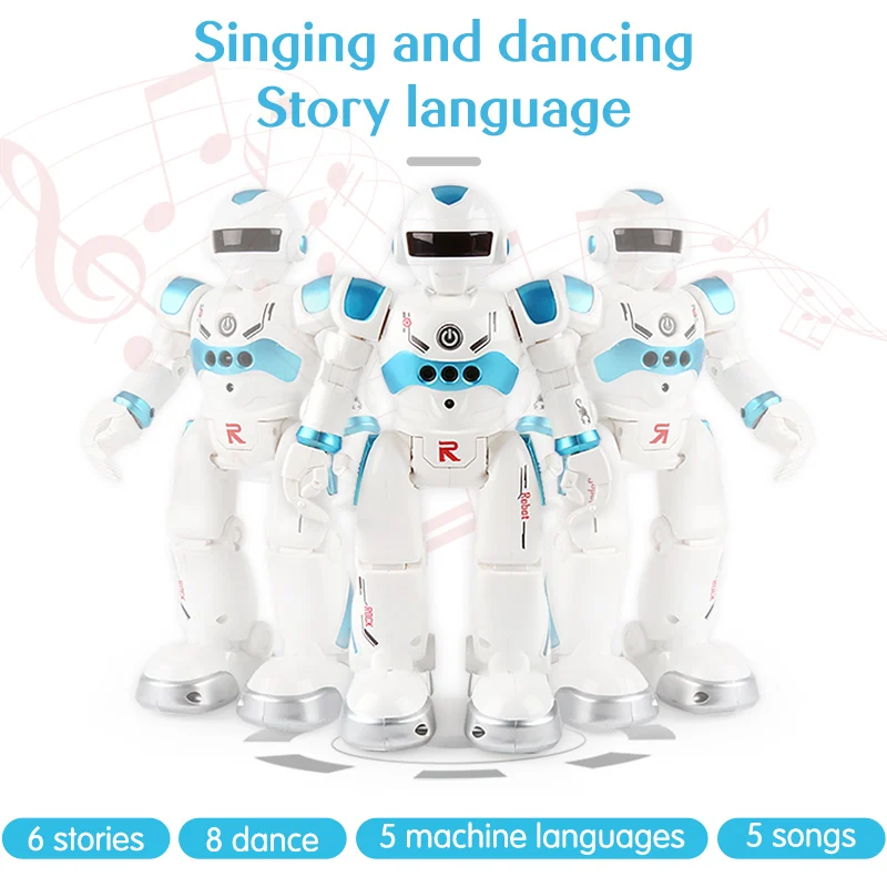 New RC Robot Remote Control Robot toy Dancing Gesture Action Figures Toys for children boys
