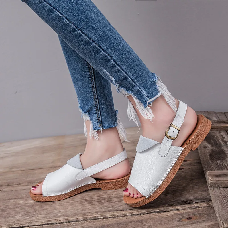 antonio melani lindenie leather flat sandals