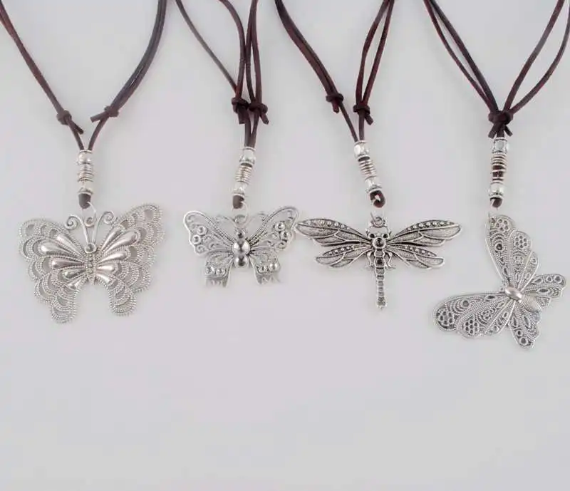 Женское колье макси с бабочкой|leather necklace|vintage necklacemaxi necklace |