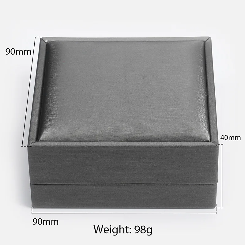 1pc Square Jewelry Box For Rings Earrings Bracelet Necklace Holder Luxury Jewelry Organizer Display Gifts Box Velvet Gray BOXM01