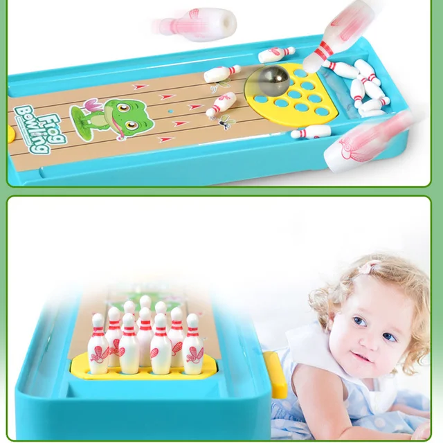 US $8.22 Mini 3D Frog Bowling Table Games Launcher Toy For Children Kids Parentchild Interaction YJS Dropsh