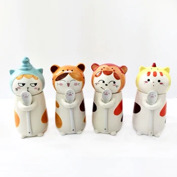 

400ml ceramic creative Cartoon dog cat Tea coffee mug animal milk mug home decor crafts decoration porcelain figurine gifts