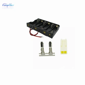 

50Pcs 6xAA Battery Case Holder Socket Wire Junction Boxes With 15cm Wires, KF2510 Header and Crimps