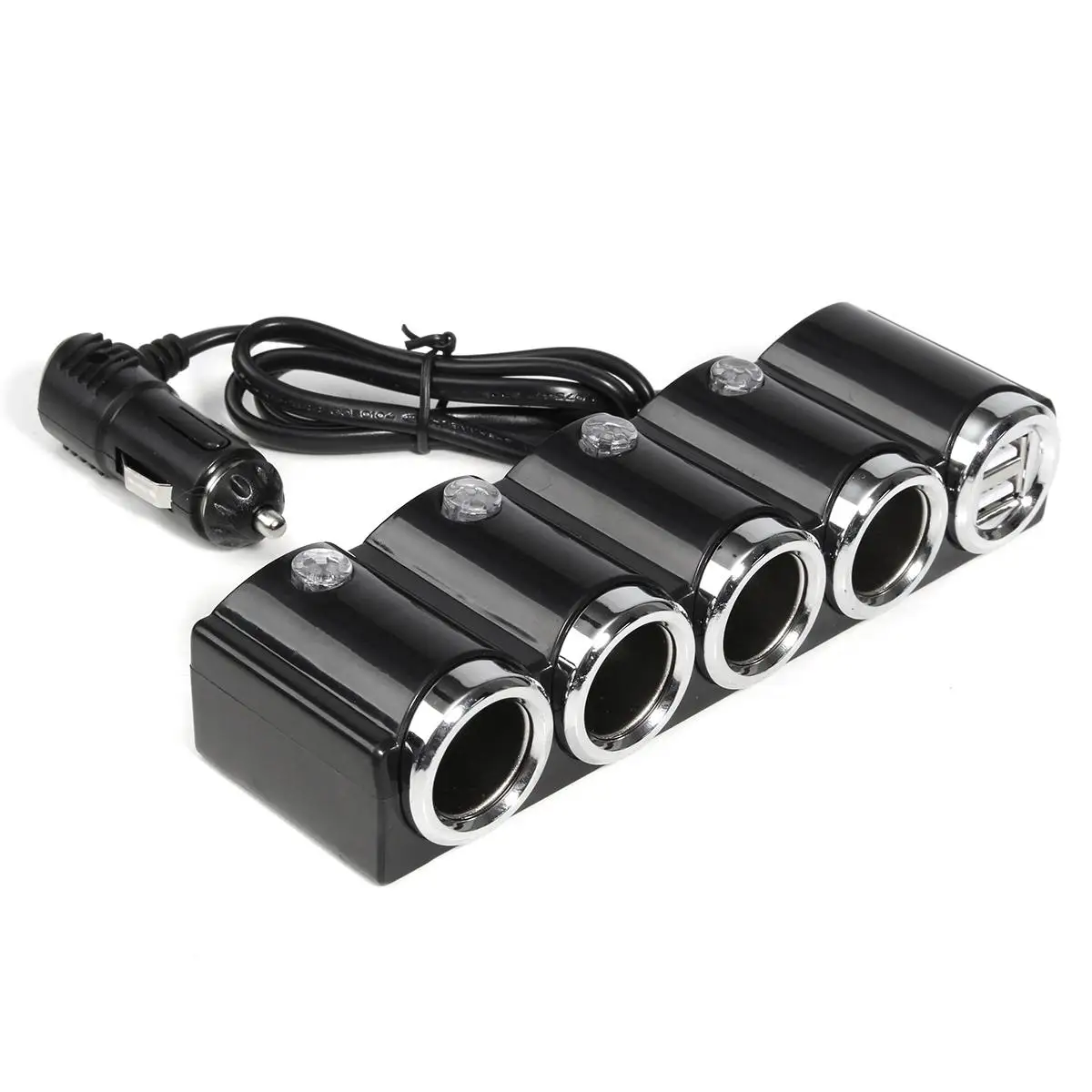 120W 12V USB 4 Way розетка для автомобильного прикуривателя Разветвитель зарядное устройство адаптер питания