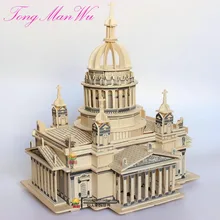 3D Diy Construction Puzzle Three-dimensional Puzzle Wooden Toy Adult Assembling Model WoolWood Toys Gift