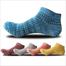 5 пар Для мужчин; хлопковые носки Повседневное носки до лодыжки для Для мужчин однотонные яркие вязать дизайн мужские носки Дышащие Модные Весенне-летние носки