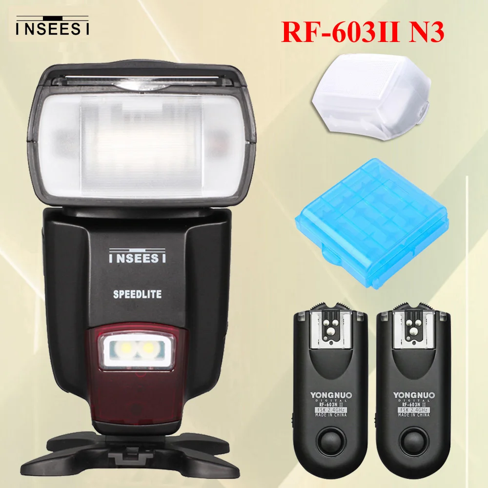 

INSEESI Wireless LED IN560IV IN-560IV Flash Speedlite & RF-603 II N3 Flash Trigger For Nikon D90 D600 D7100 D7000 D3100 Camera