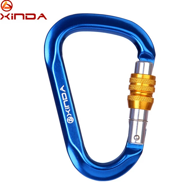

XINDA 25KN Safety Master Lock Pear-Shape Screw Gates Buckle Lock Rock Climbing Lock Carabiner Survive kits