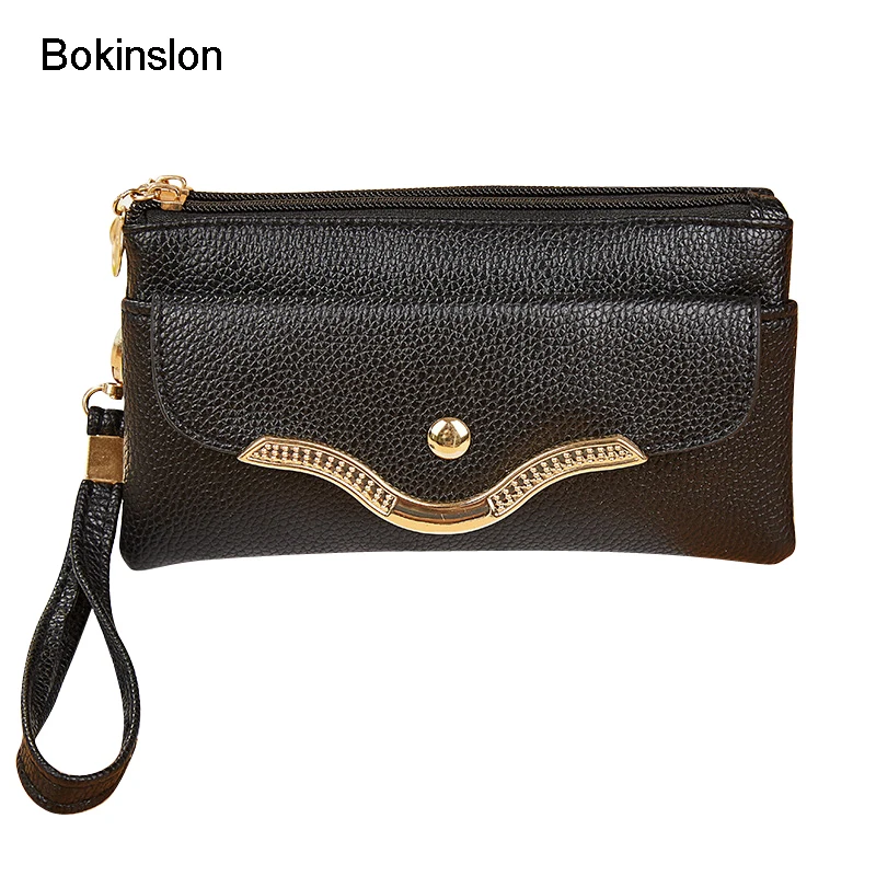 

Bokinslon Zipper Handbags For Women PU Leather Practical Female Bags Handbags Solid Color Casual Woman Handbag