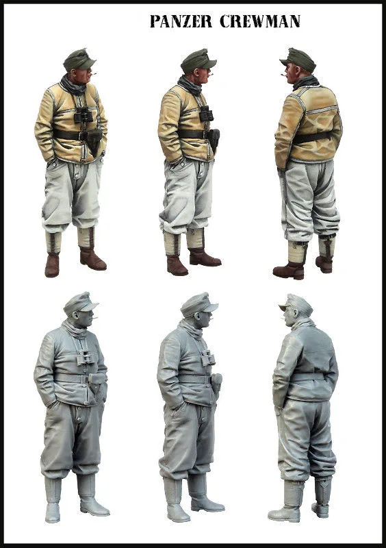 

1/35 Scale Unpainted Resin Figure Panzer Crewman collection figure