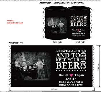 

Neoprene Stubby Holders with LOGO Printing,Beer Can Coolers for Wedding Words Printing,Free shipping