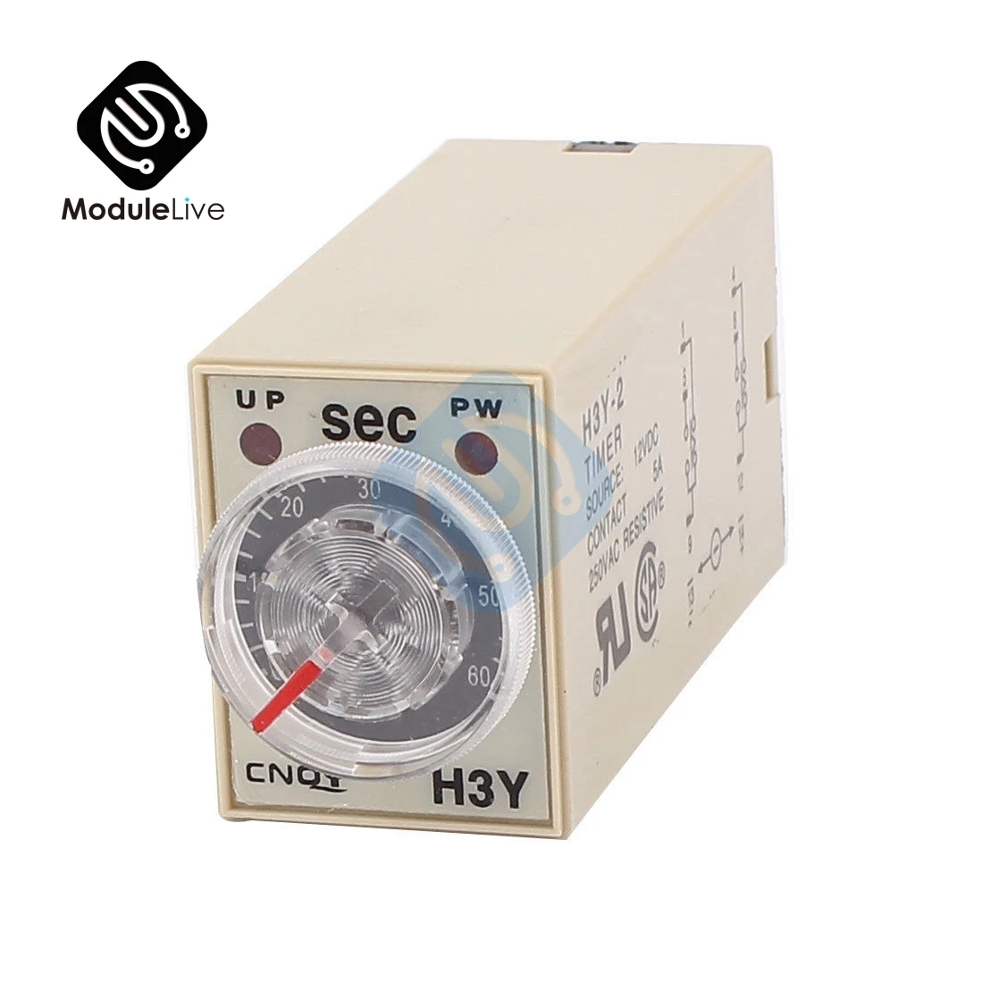 1 30 Minute H3Y 2 Base Power On Time Delay Solid State Timer Relay DPDT