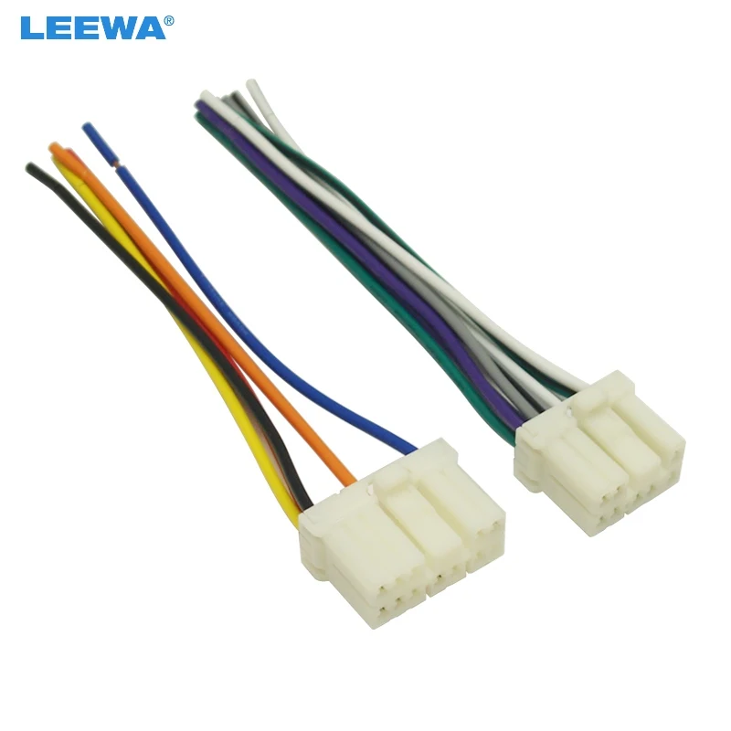 Leewa Car Radio Audio Wire Harness Aapter Male Plug For