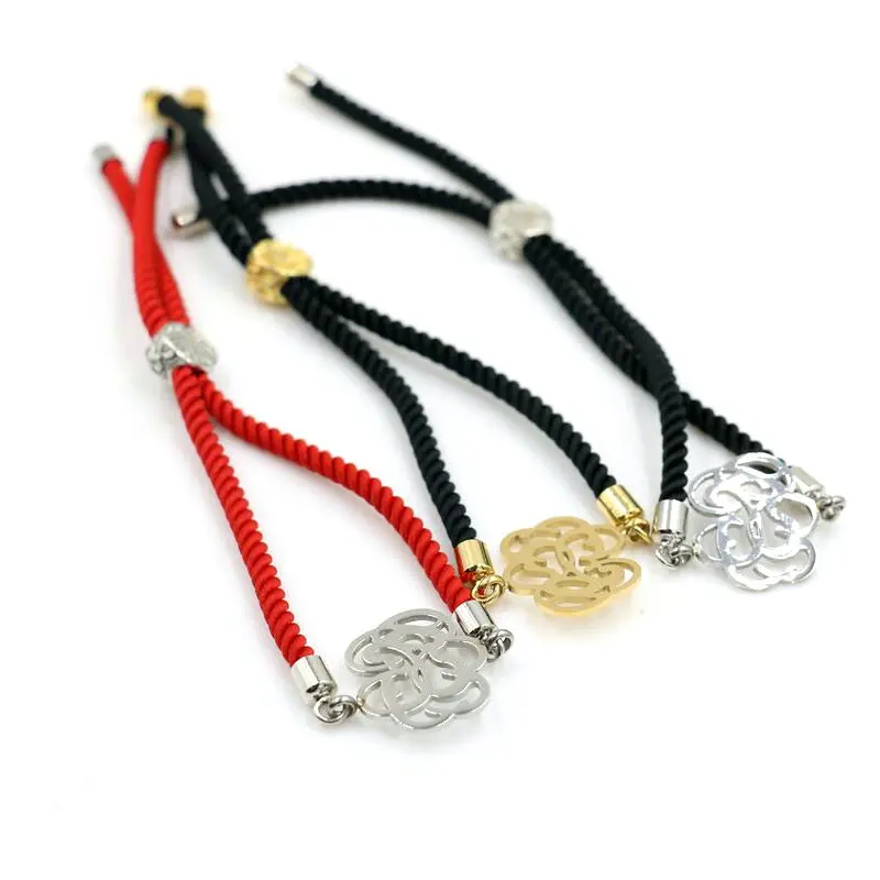 BPPCCR нержавеющая сталь полые простой дизайн животное стиль красная веревка нитка, плетеный браслет на удачу для мужчин женщин девочек любителей Pulsears