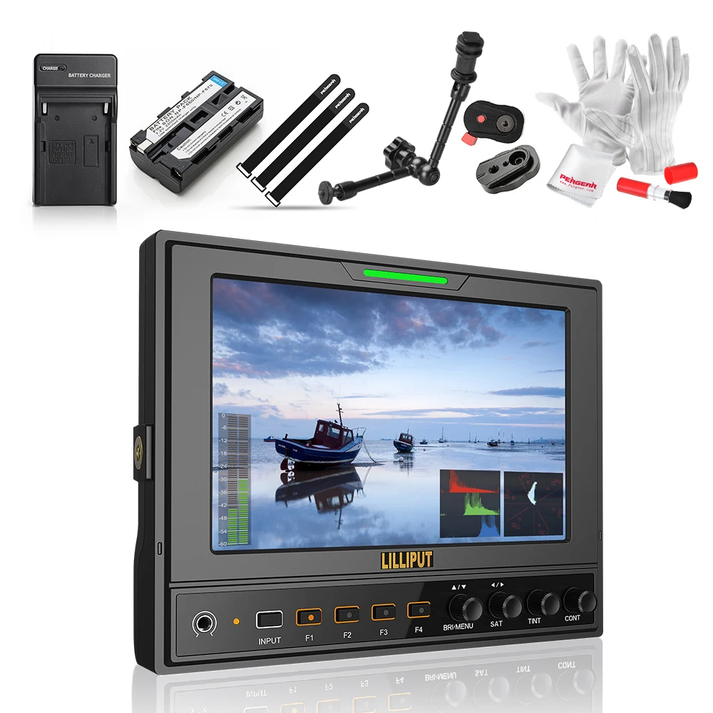 

Lilliput 662/S 7" IPS 1280*800 HD Camera Field Monitor HD-SDI Input/Output+Magic Arm+Battery & Charger+Sunshade Cover+Shoe Mount