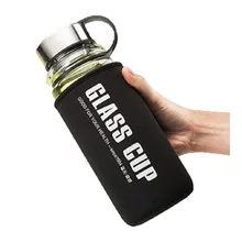 Ультра-большая емкость портативного прозрачного стекла для пищевых продуктов с защитным рукавным фильтром 1000 мл и 750 мл. Две спецификации