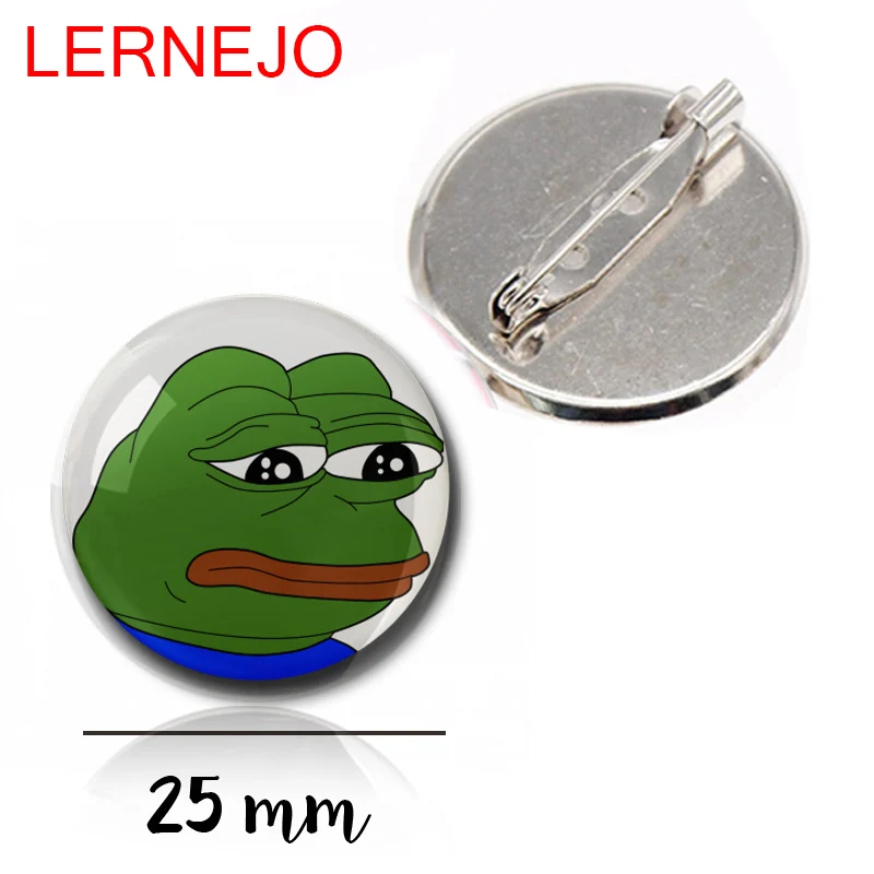 Téléchargement gratuit Images Lernejo Pepe The Frog Brooches Happy Face Pin Button 25mm Badge le plus cool salutations
