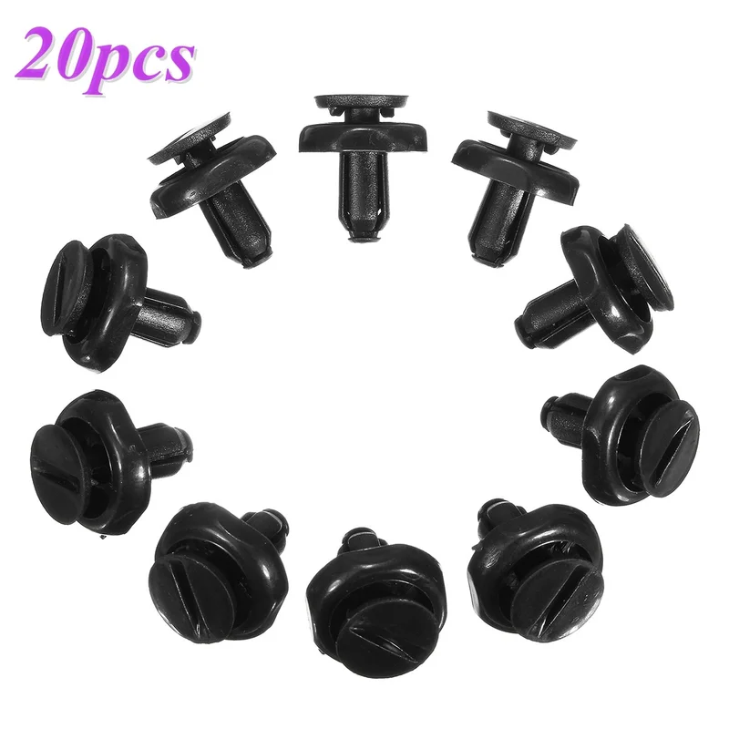 

20pcs/set Auto Fastener Clip 7mm Black Radiator Engine Trim Cover Clips for Toyota Avensis 2003-2008 5325920030/53259-20030