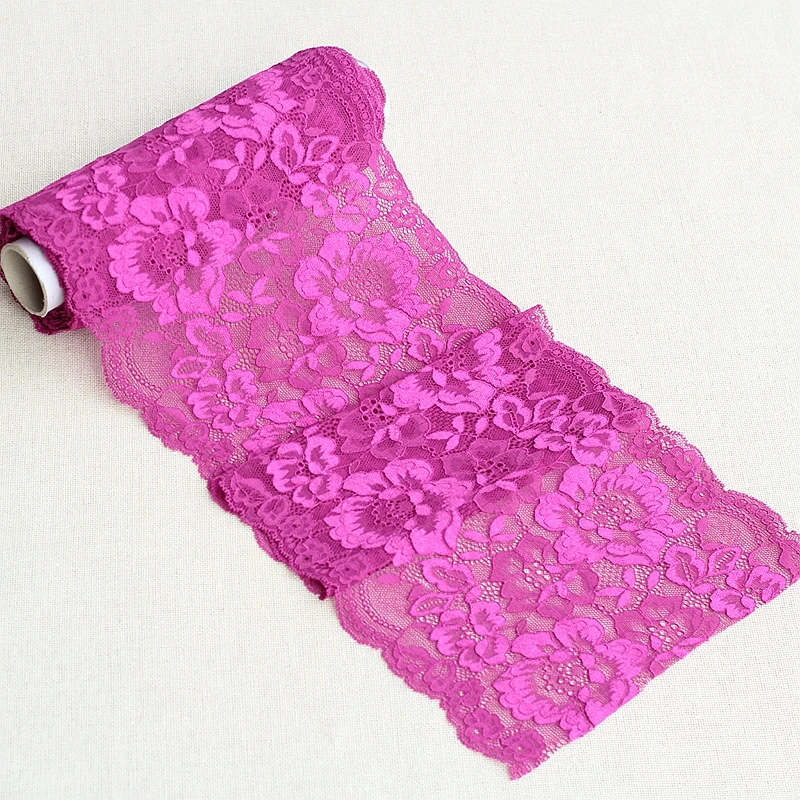 

MLAEY 2Yards Pink+ Exquisite Elastic stretch Lace Trim High Quality Lace Fabric DIY Craft&Sewing Dress Clothing Accessories