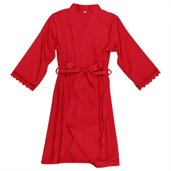 

pajamas for women plus size bathrobe women Women Sexy Fashion Silk Lace Sleepwear Robe Long Sleeve Lingerie Underwear#g20