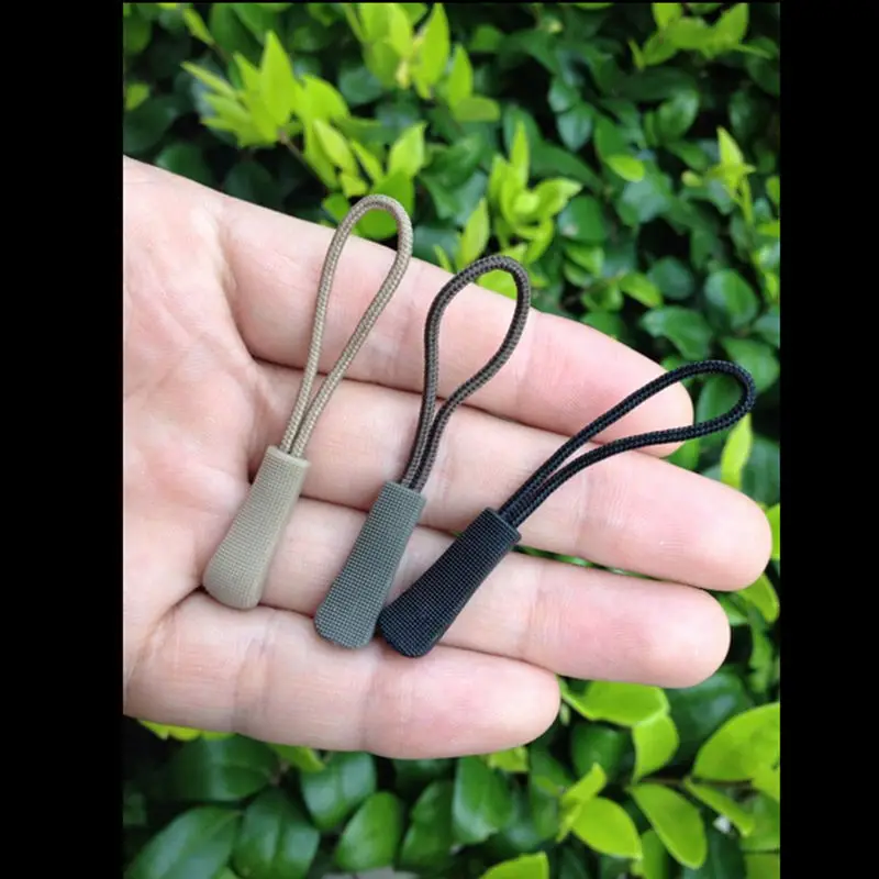 5Pcs/lot Random Color practable Plastic Zipper Pulls Cord Rope Ends