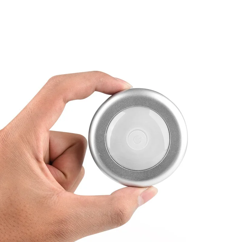 

LED touch night light round battery night light cabinet closet bedside table lighting new 2019 mini with sleeping lights
