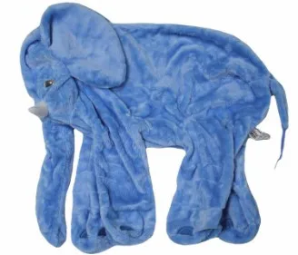 40/65 см, плюшевая кукла-Слон, детская подушка для сна, милая мягкая игрушка для новорожденного, кукла для ребенка, подарок, кожаный чехол - Цвет: Leather shell-blue