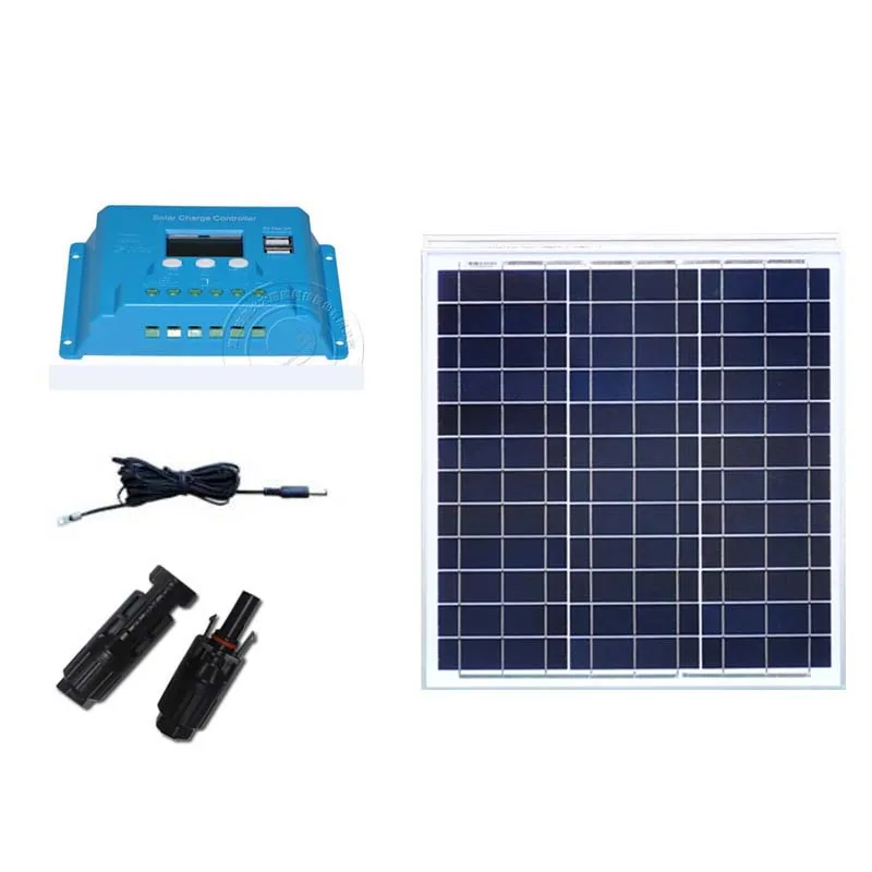 

Portable Solar Panel 12v 40w Polycrystalline Solar Battery Charger Solar Charge Controller 12v/24v 10A Dual Usb DC Cable 190321