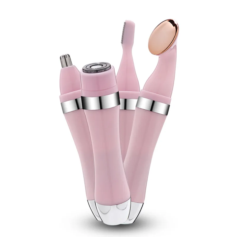 Electric Eyebrow Shaping Knife Multifunctional Facial massage 4 In 1 Nose Repairer Physical Hair Removal Machine Face Massager |