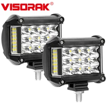 VISORAK 4 pollici 57 W Lato Luminoso Ha Condotto La Luce del Lavoro Bar Auto di Guida Lampada del Lavoro Barra Chiara Fuori Strada Per 4×4 4wd Camion Off-road Veicoli