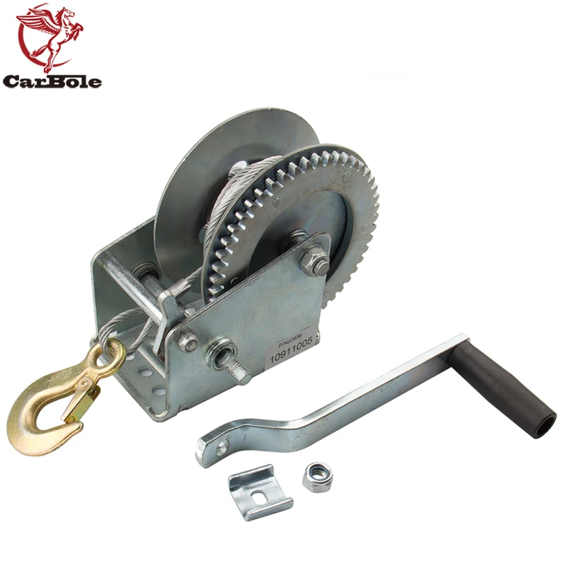 CARBOLE Новый 2000lb 1 тонна подъемник с 10 м ручная лебедка рукоятки Ремень Сталь