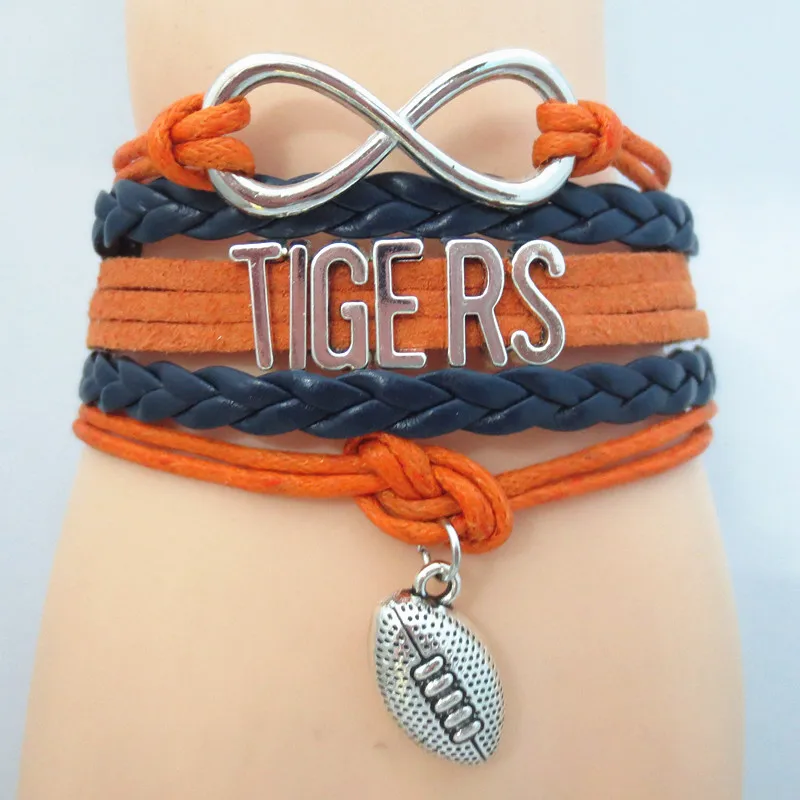 Buy SANDEI Jewelry Infinity Love State Tigers Football Team Bracelet Sport