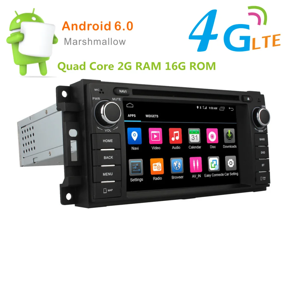 Android 6.0 Quad Core Car DVD player for Jeep Cirrus Sebring Dodge RAM